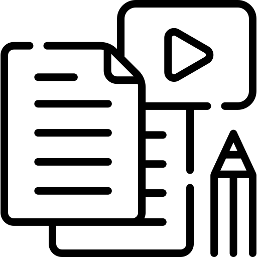 An icon of a video being created
